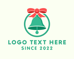 Bell - Ribbon Holiday Bell logo design