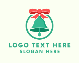 Ribbon Holiday Bell Logo