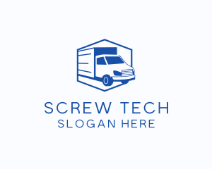 Delivery Truck Courier logo design