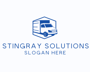 Delivery Truck Courier logo design