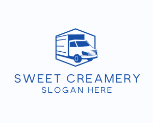 Delivery Truck Courier logo design