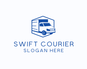 Delivery Truck Courier logo design