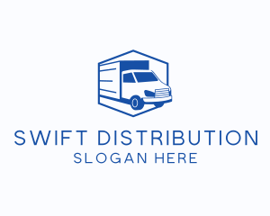 Distribution - Delivery Truck Courier logo design