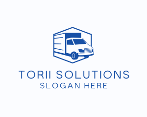 Delivery Truck Courier logo design