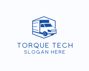 Delivery Truck Courier logo design