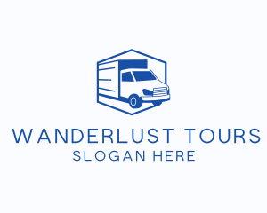 Delivery Truck Courier logo design