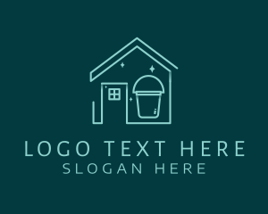 Clean - Clean Bucket Housekeeper logo design