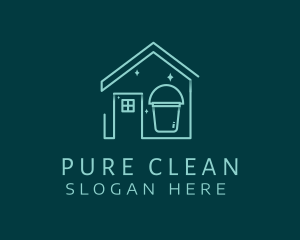 Clean Bucket Housekeeper logo design