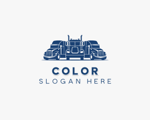 Flatbed - Freight Cargo Truck logo design