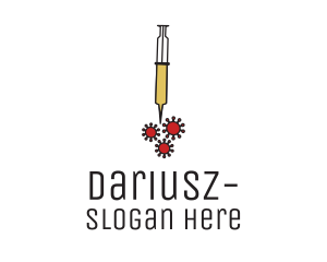Drugs - Virus Vaccine Syringe logo design