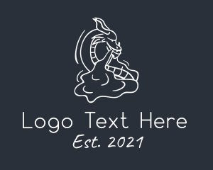 Mythology - Vape Mythical Dragon logo design