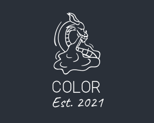 Cigar - Vape Mythical Dragon logo design