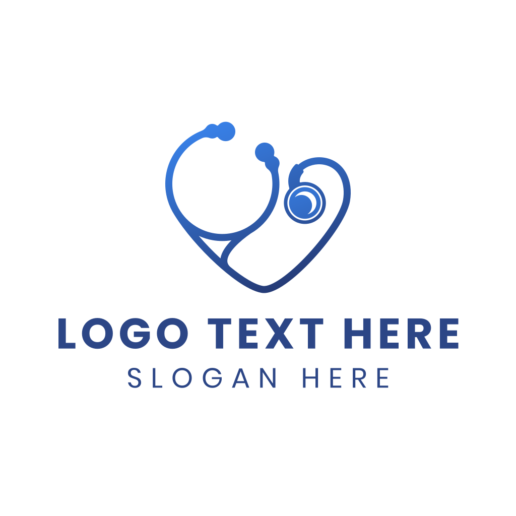 Blue Heart Stethoscope Logo | BrandCrowd Logo Maker