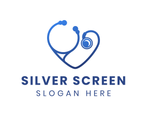 Blue Heart Stethoscope Logo