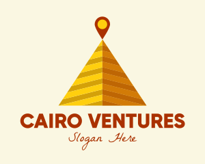 Cairo - Desert Pyramid Location logo design