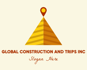 Trip - Desert Pyramid Location logo design
