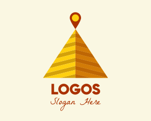 Mobile Application - Desert Pyramid Location logo design