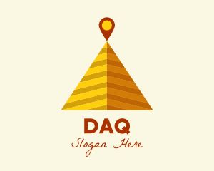 Map - Desert Pyramid Location logo design