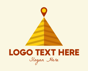 Egypt - Desert Pyramid Location logo design