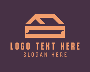 Tiny Home - Simple Orange House logo design