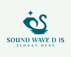 Beauty - Diamond Gem Swan logo design