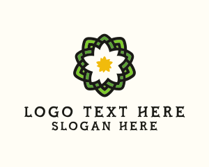 Lake - Pond Lotus Flower logo design