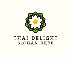 Thailand - Pond Lily Flower logo design