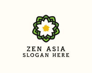 Asia - Pond Lotus Flower logo design