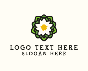 Indian - Pond Lotus Flower logo design