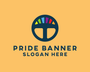 Rainbow Steering Wheel logo design