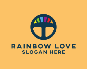 Rainbow Steering Wheel logo design