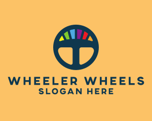 Rainbow Steering Wheel logo design