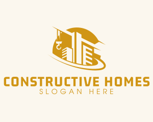 Building - Construction Building Crane logo design