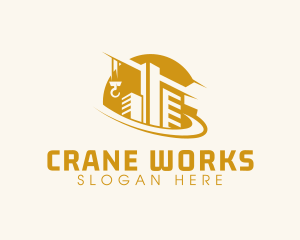 Crane - Construction Building Crane logo design