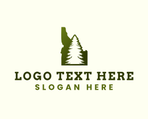 Western White Pine - Idaho Western Pine Tree logo design