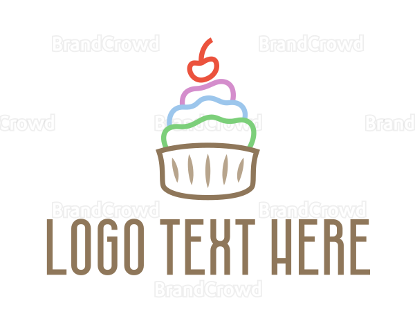 Colorful Cupcake Patisserie Logo