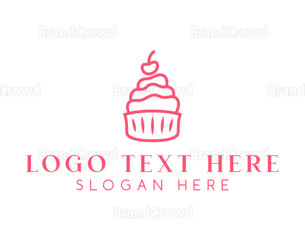 Cupcake Pastry Dessert Logo