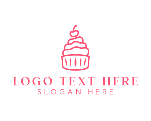 Baker - Cupcake Pastry Dessert logo design