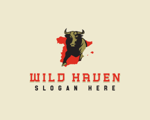 Spain Wild Bull  logo design