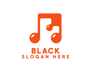 Streaming - Generic Orange Musical Note logo design