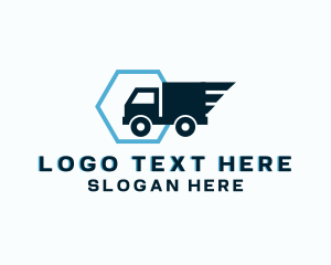 Haulage - Logistics Truck Express logo design