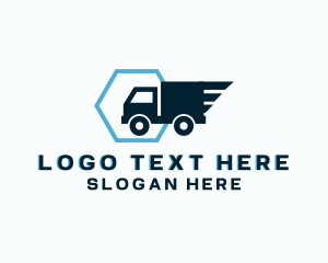 Delivery - Logistics Truck Express logo design