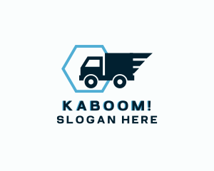 Truckload - Logistics Truck Express logo design