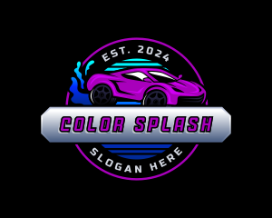 Automotive Sedan Car Wash logo design