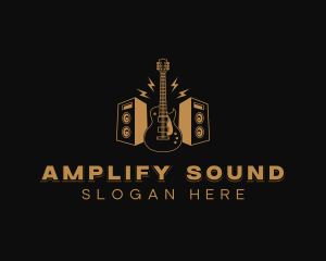 Rock Guitar Amplifier  logo design