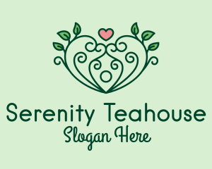 Natural Herbal Heart  logo design