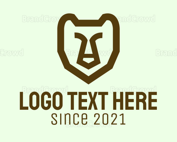 Minimalist Wild Grizzly Logo