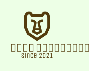 Camping - Minimalist Wild Grizzly logo design