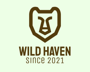 Minimalist Wild Grizzly logo design