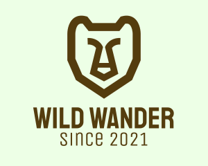 Minimalist Wild Grizzly logo design